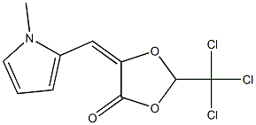 (5E)-2-(Trichloromethyl)-5-[(1-methyl-1H-pyrrol-2-yl)methylene]-1,3-dioxolan-4-one 结构式