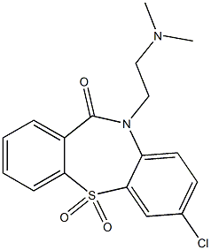 10,11-Dihydro-7-chloro-10-[2-(dimethylamino)ethyl]dibenzo[b,f][1,4]thiazepin-11-one 5,5-dioxide 结构式