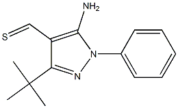 1-Phenyl-3-tert-butyl-5-amino-1H-pyrazole-4-carbothialdehyde 结构式