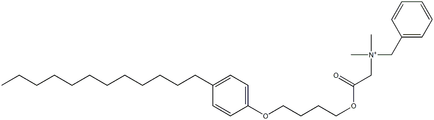 N,N-Dimethyl-N-benzyl-N-[[[4-(4-dodecylphenyloxy)butyl]oxycarbonyl]methyl]aminium 结构式