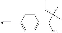 4-(1-Hydroxy-2,2-dimethyl-3-butenyl)benzonitrile 结构式