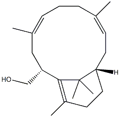 (2R,11S,4E,8E)-4,8,14,15,15-Pentamethylbicyclo[9.3.1]pentadeca-4,8,14(1)-triene-2-methanol 结构式