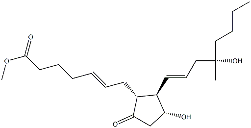 7-[(2R,3R,4R)-4-Hydroxy-3-[(E,S)-4-hydroxy-4-methyl-1-octenyl]-1-oxocyclopentan-2-yl]-5-heptenoic acid methyl ester 结构式