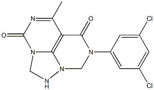 5-Methyl-7-(3,5-dichlorophenyl)-1,2,7,8-tetrahydro-3H,6H-1,2a,4,7,8a-pentaazaacenaphthylene-3,6-dione 结构式