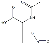 2-(Acetylamino)-3-methyl-3-(nitrosothio)butanoic acid 结构式