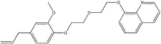 3-[4-[2-[2-[(Quinolin-8-yl)oxy]ethoxy]ethoxy]-3-methoxyphenyl]-1-propene 结构式