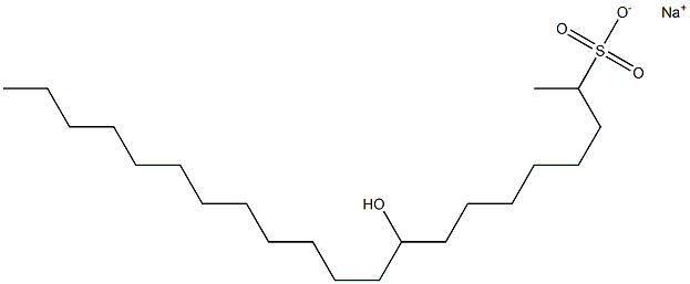 9-Hydroxyhenicosane-2-sulfonic acid sodium salt 结构式