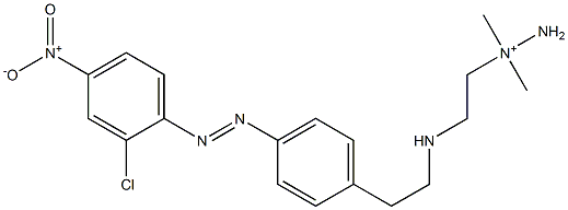 1-[2-[2-[4-[(2-Chloro-4-nitrophenyl)azo]phenyl]ethylamino]ethyl]-1,1-dimethylhydrazinium 结构式