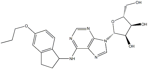 N-[[2,3-Dihydro-5-propyloxy-1H-inden]-1-yl]adenosine 结构式