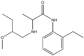 N-(2-Ethylphenyl)-2-(2-methoxybutylamino)propionamide 结构式