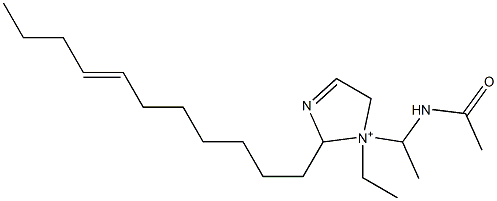 1-[1-(Acetylamino)ethyl]-1-ethyl-2-(7-undecenyl)-3-imidazoline-1-ium 结构式