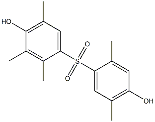 4,4'-Dihydroxy-2,2',3,5,5'-pentamethyl[sulfonylbisbenzene] 结构式