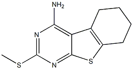 4-Amino-5,6,7,8-tetrahydro-2-methylthio[1]benzothieno[2,3-d]pyrimidine 结构式