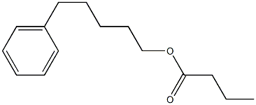 Butanoic acid 5-phenylpentyl ester 结构式