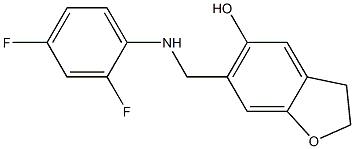 2,3-Dihydro-6-(2,4-difluorophenylaminomethyl)benzofuran-5-ol 结构式
