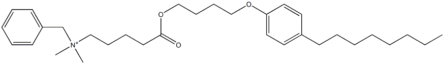 N,N-Dimethyl-N-benzyl-N-[4-[[4-(4-octylphenyloxy)butyl]oxycarbonyl]butyl]aminium 结构式