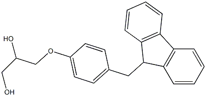 3-[p-(9H-Fluoren-9-ylmethyl)phenoxy]-1,2-propanediol 结构式