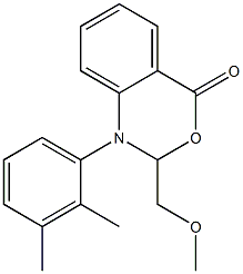 1-(2,3-Dimethylphenyl)-1,2-dihydro-2-methoxymethyl-4H-3,1-benzoxazin-4-one 结构式