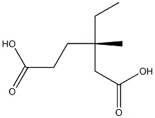 [S,(-)]-3-Ethyl-3-methylhexanedioic acid 结构式