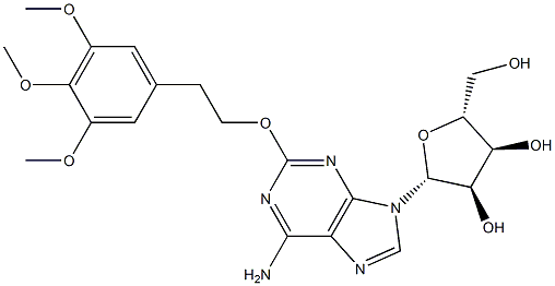 2-[2-(3,4,5-Trimethoxyphenyl)ethoxy]adenosine 结构式