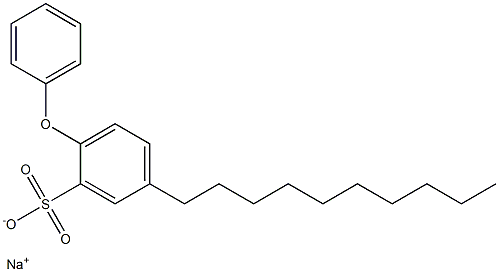 5-Decyl-2-phenoxybenzenesulfonic acid sodium salt 结构式