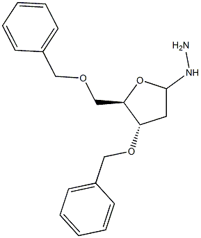 3-O,5-O-Dibenzyl-1-hydrazino-1,2-dideoxy-D-ribofuranose 结构式