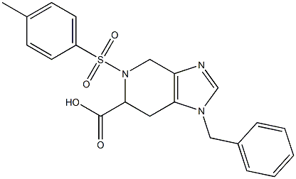 1-Benzyl-4,5,6,7-tetrahydro-5-(4-methylphenylsulfonyl)-1H-imidazo[4,5-c]pyridine-6-carboxylic acid 结构式