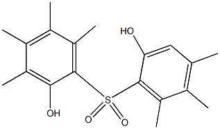 2,2'-Dihydroxy-3,4,4',5,5',6,6'-heptamethyl[sulfonylbisbenzene] 结构式