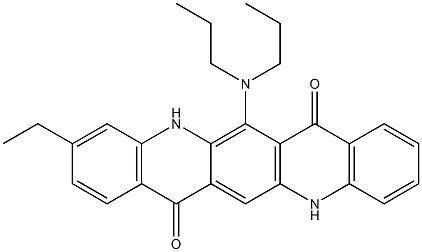 6-(Dipropylamino)-3-ethyl-5,12-dihydroquino[2,3-b]acridine-7,14-dione 结构式