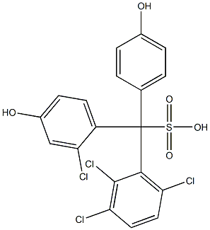 (2-Chloro-4-hydroxyphenyl)(2,3,6-trichlorophenyl)(4-hydroxyphenyl)methanesulfonic acid 结构式