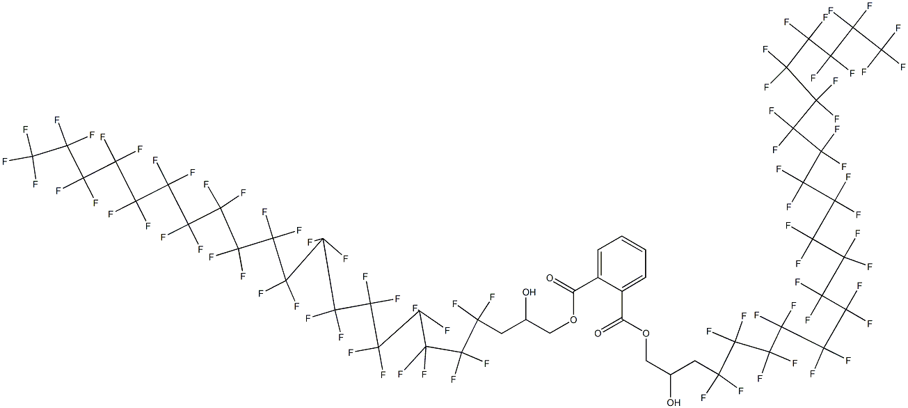 Phthalic acid di[3-(nonatriacontafluorononadecyl)-2-hydroxypropyl] ester 结构式