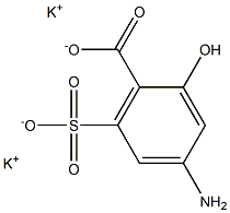 4-Amino-6-sulfosalicylic acid dipotassium salt 结构式
