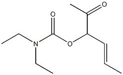 N,N-Diethylcarbamic acid 2-oxo-4-hexen-3-yl ester 结构式