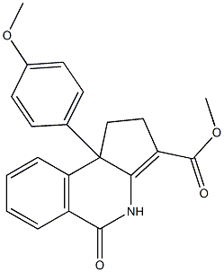 1,4,5,9b-Tetrahydro-9b-(4-methoxyphenyl)-5-oxo-2H-cyclopent[c]isoquinoline-3-carboxylic acid methyl ester 结构式