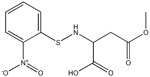 2-[(2-Nitrophenyl)thioamino]succinic acid 1-hydrogen 4-methyl ester 结构式