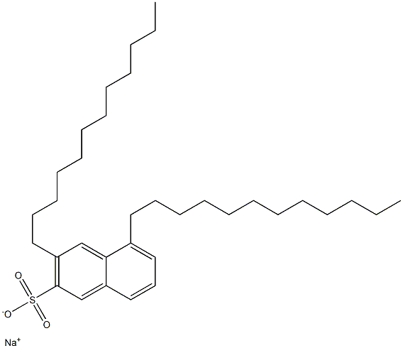 3,5-Didodecyl-2-naphthalenesulfonic acid sodium salt 结构式