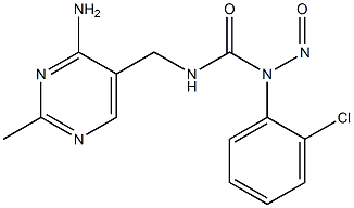 N'-[(4-Amino-2-methyl-5-pyrimidinyl)methyl]-N-(2-chlorophenyl)-N-nitrosourea 结构式