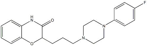 2-[3-[4-(4-Fluorophenyl)piperazin-1-yl]propyl]-2H-1,4-benzoxazin-3(4H)-one 结构式