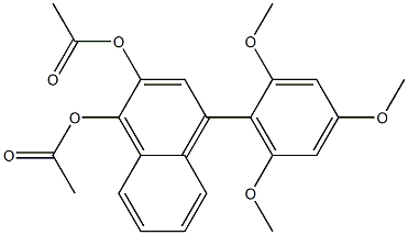 4-(2,4,6-Trimethoxyphenyl)naphthalene-1,2-diol diacetate 结构式