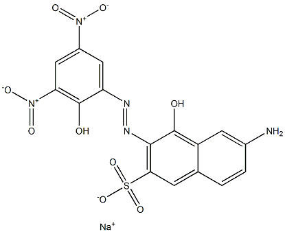 6-Amino-4-hydroxy-3-(2-hydroxy-3,5-dinitrophenylazo)-2-naphthalenesulfonic acid sodium salt 结构式