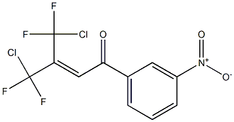 4-Chloro-4,4-difluoro-3-(chlorodifluoromethyl)-1-(m-nitrophenyl)-2-buten-1-one 结构式