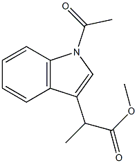 2-(1-Acetyl-1H-indol-3-yl)propionic acid methyl ester 结构式