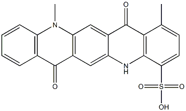 5,7,12,14-Tetrahydro-1,12-dimethyl-7,14-dioxoquino[2,3-b]acridine-4-sulfonic acid 结构式