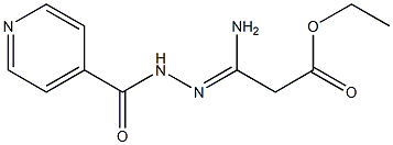 3-Amino-3-[2-(4-pyridinylcarbonyl)hydrazono]propanoic acid ethyl ester 结构式