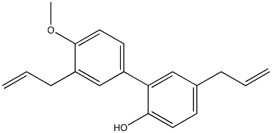 2-[3-(2-Propenyl)-4-methoxyphenyl]-4-(2-propenyl)phenol 结构式