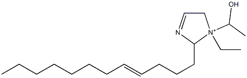 2-(4-Dodecenyl)-1-ethyl-1-(1-hydroxyethyl)-3-imidazoline-1-ium 结构式