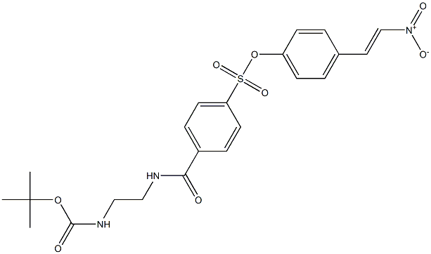 N-[2-[4-[4-[(E)-2-Nitroethenyl]phenoxysulfonyl]benzoylamino]ethyl]carbamic acid tert-butyl ester 结构式