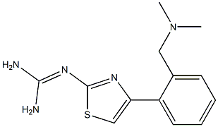 2-[[Amino(amino)methylene]amino]-4-(2-(dimethylaminomethyl)phenyl)thiazole 结构式