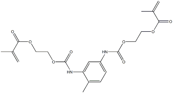 Bis(2-metacryloyloxy-ethoxycarbonylamino)toluene 结构式