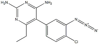 5-(3-Azido-4-chlorophenyl)-6-ethylpyrimidine-2,4-diamine 结构式